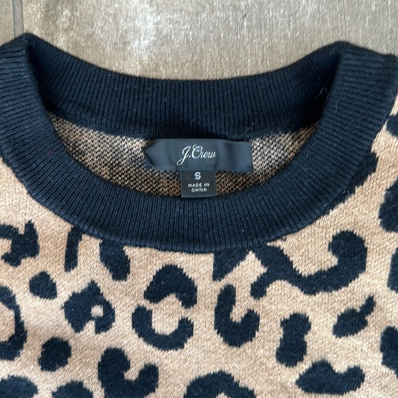 EUC J. Crew cheetah sweater dress size small - Picture 2 of 2